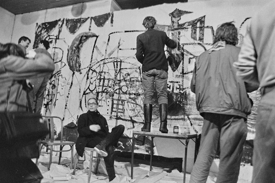 &bdquo;Wsp&oacute;lne malowanie&rdquo;, happening w Galerii Stodoła, Warszawa, 1986