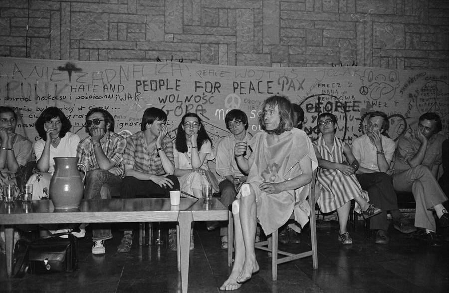 Jerzy Bereś &bdquo;Msza polityczna&rdquo;, w ramach &bdquo;Sztuki faktu&rdquo;, Bydgoszcz, 1981