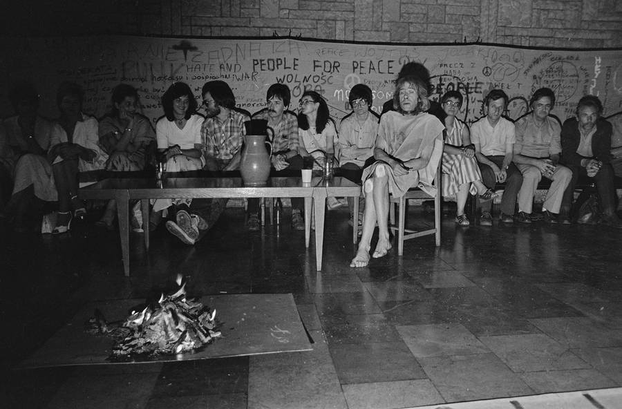 Jerzy Bereś &bdquo;Msza polityczna&rdquo;, w ramach &bdquo;Sztuki faktu&rdquo;, Bydgoszcz, 1981