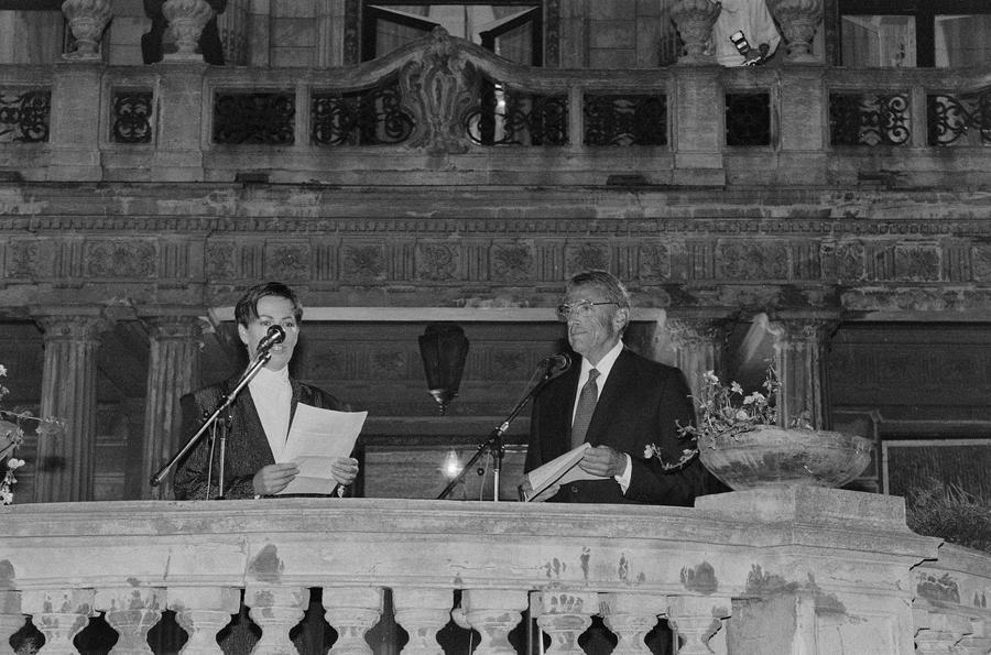 Wystawa &bdquo;Konstrukcja w procesie&rdquo; (otwarcie), Łódź, 1990