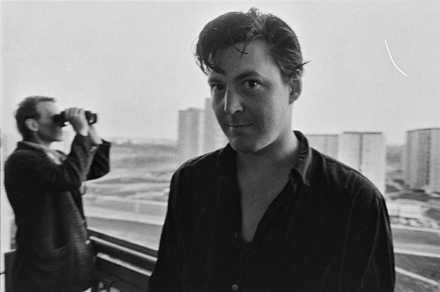 John P. Jacob w pracowni Zygmunta Rytki, Warszawa, 1986