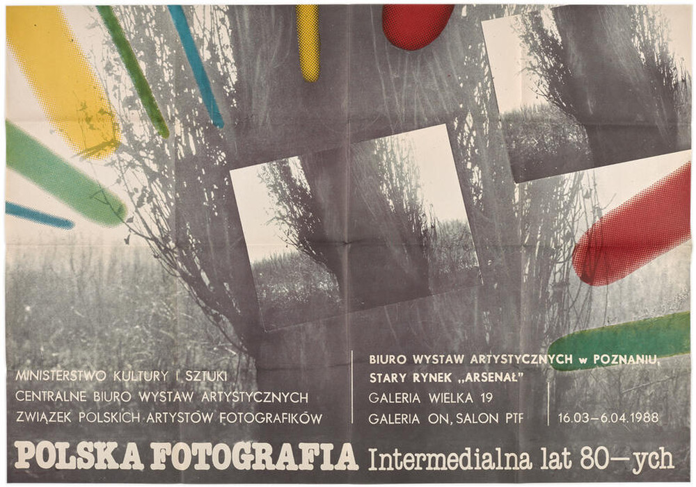 Plakat do wystawy „Polska fotografia intermedialna lat 80-ych”