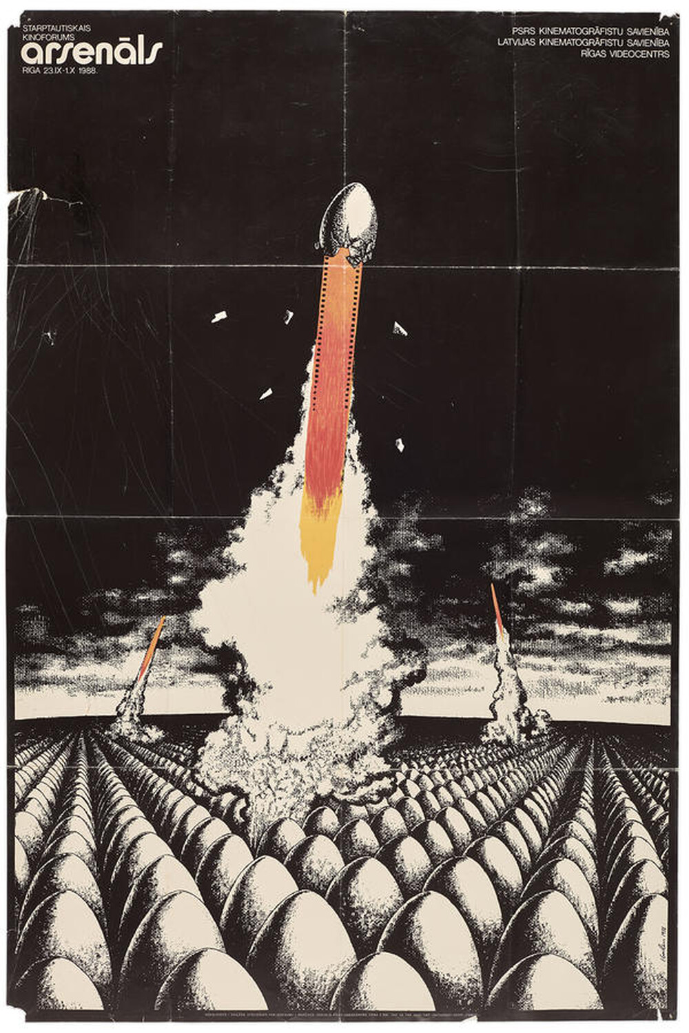 Plakat do wydarzenia Międzynarodowe Forum Filmowe &bdquo;Arsenals&rdquo; w Rydze 