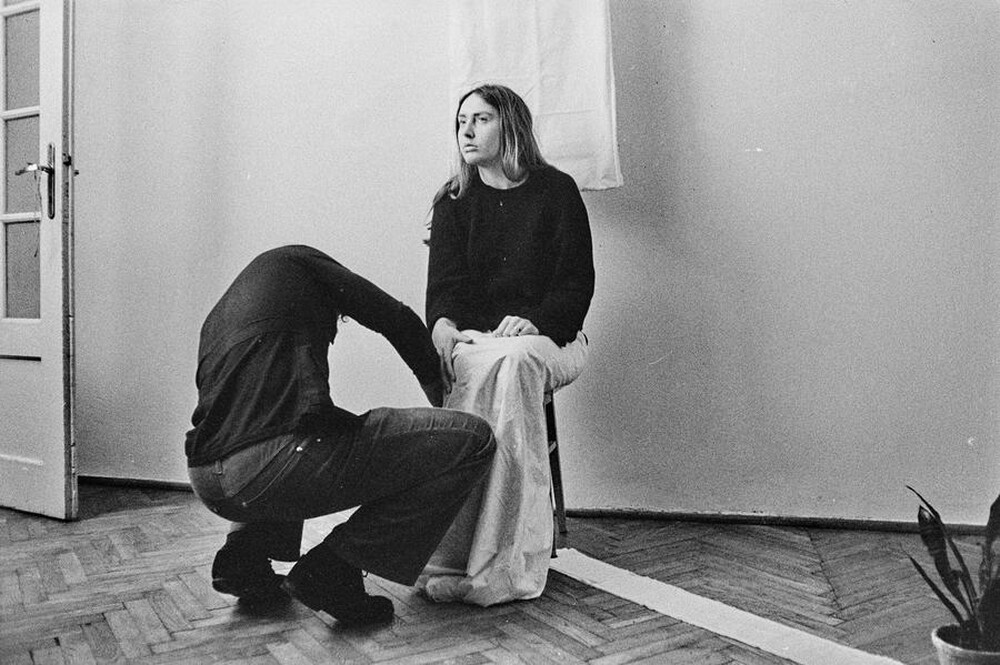 "Live Gallery", performance by Krzysztof Zarębski, c. 1974
