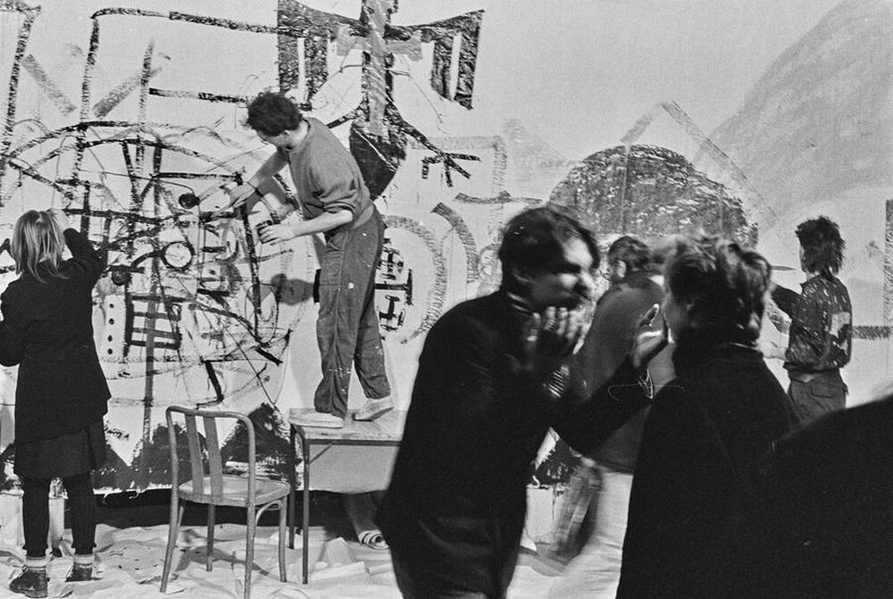 „Wspólne malowanie”, happening w Galerii Stodoła, Warszawa, 1986