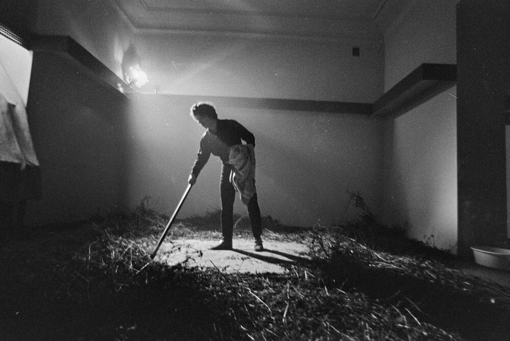 Krzysztof Zarębski, performans &bdquo;Kwiaty&rdquo;, Liga Kobiet, Warszawa, 1971