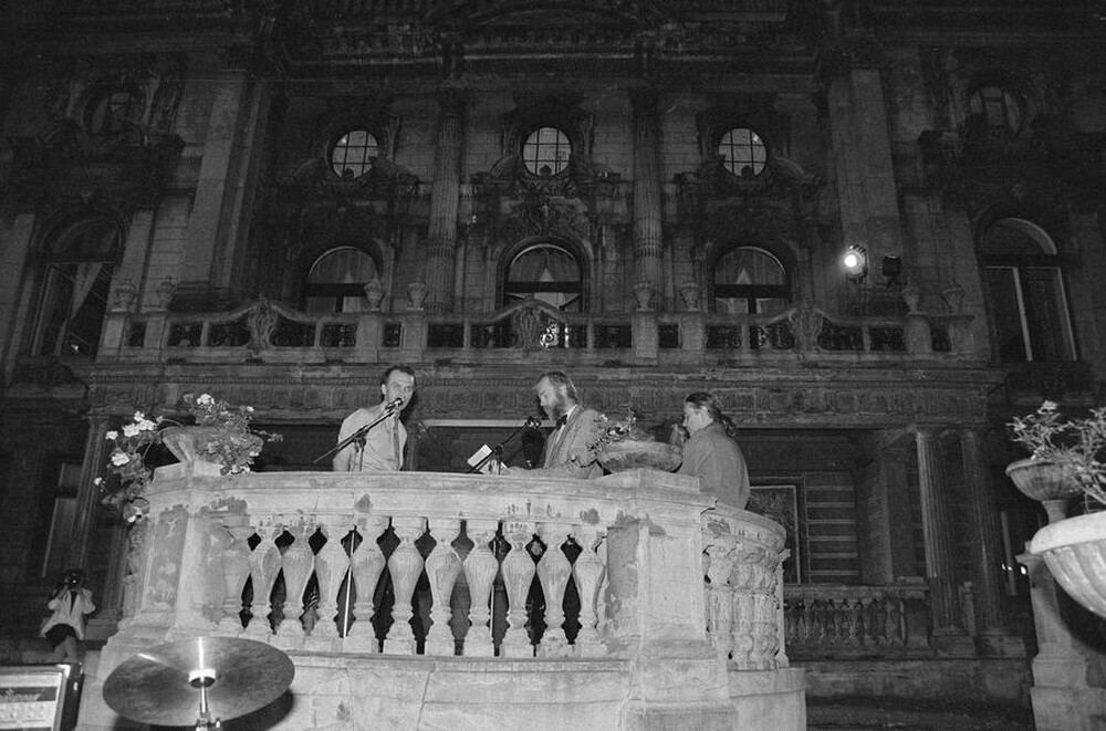 Wystawa &bdquo;Konstrukcja w procesie&rdquo; (otwarcie), Łódź, 1990