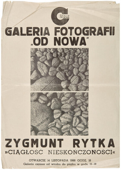 Plakat do wystawy Zygmunta Rytki &bdquo;Ciągłość nieskończoności&rdquo;