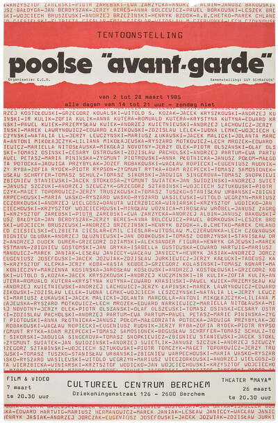 Plakat do wystawy &bdquo;Poolse avant-garde&rdquo; (Polska awangarda)