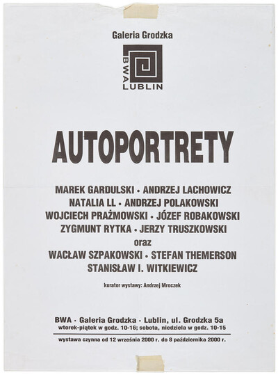 Plakat do wystawy &bdquo;Autoportrety&rdquo;