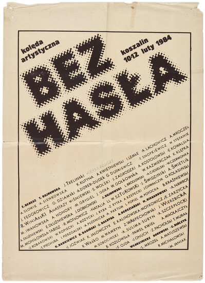 Plakat informujący o wydarzeniu &bdquo;Kolęda artystyczna Bez hasła&rdquo;