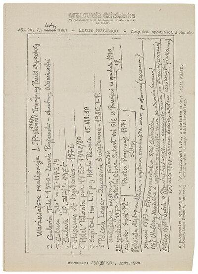 Informacja o wydarzeniu pt. &bdquo;Trzy dni opowieści z Monako&rdquo; Leszka Przyjemskiego oraz sympozjum na temat tw&oacute;rczości autora