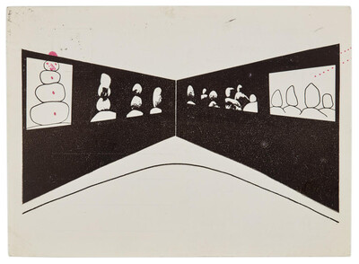 Karta pocztowa &bdquo;Obrazy uzupełniające&rdquo; Zygmunta Rytki