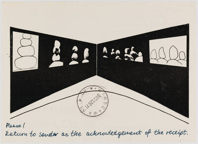 Karta pocztowa &bdquo;Obrazy uzupełniające&rdquo; Zygmunta Rytki