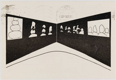 Karta pocztowa &bdquo;Obrazy uzupełniające&rdquo; Zygmunta Rytki