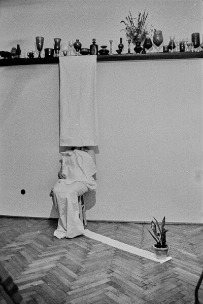 &bdquo;Żywa galeria&rdquo;, performance Krzysztofa Zarębskiego, ok. 1974