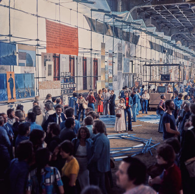 CDN - Presentations of Young People's Art exhibition, under Poniatowski Bridge, Warsaw, 1977
