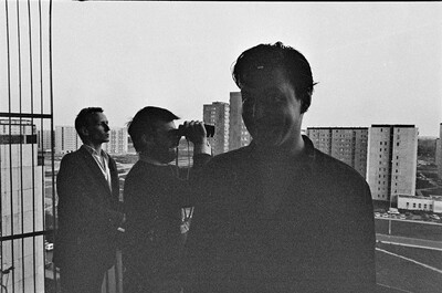 John P. Jacob w pracowni Zygmunta Rytki, Warszawa, 1986