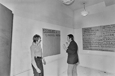 Andrzej Partum, &bdquo;Lista ignorantów kultury i sztuki&rdquo;, Galeria Repassage, Warszawa, 1973