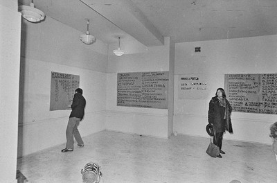 Andrzej Partum, &bdquo;Lista ignorantów kultury i sztuki&rdquo;, Galeria Repassage, Warszawa, 1973
