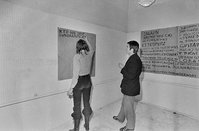 Andrzej Partum, &bdquo;Lista ignorantów kultury i sztuki&rdquo;, Galeria Repassage, Warszawa, 1973
