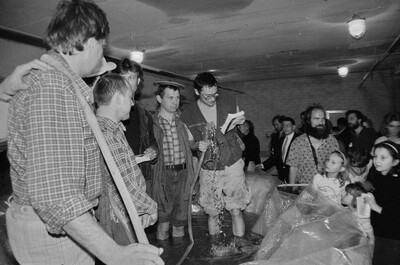 Manhattan Dungeons, or the Art of Other Media exhibition, garages, Ł&oacute;dź, 1989