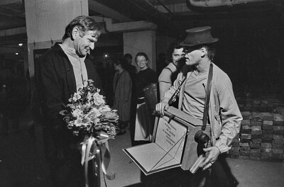Manhattan Dungeons, or the Art of Other Media exhibition, garages, Ł&oacute;dź, 1989