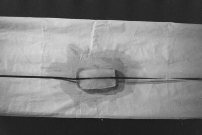 Krzysztof Zarębski, performance &bdquo;Ambush&rdquo;, Galeria Repassage, Warszawa, 1974