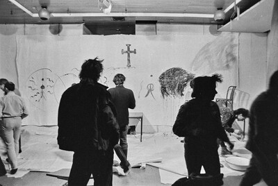 &bdquo;Wsp&oacute;lne malowanie&rdquo;, happening w Galerii Stodoła, Warszawa, 1986