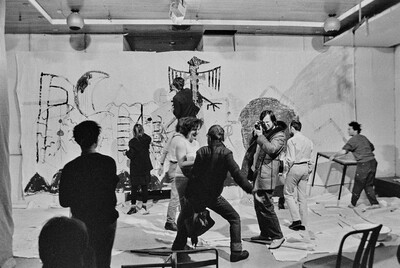 &bdquo;Wsp&oacute;lne malowanie&rdquo;, happening w Galerii Stodoła, Warszawa, 1986