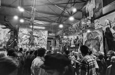 Wystawa &bdquo;Co słychać&rdquo;, dawna Fabryka Norblina, Warszawa, 1987