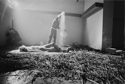 Krzysztof Zarębski, performance of "Flowers", Women's League Club, Warsaw, 1971