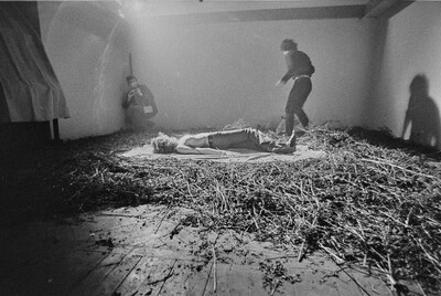 Krzysztof Zarębski, performance of "Flowers", Women's League Club, Warsaw, 1971