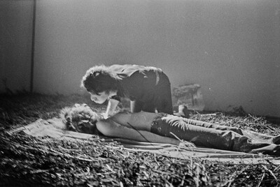 Krzysztof Zarębski, performance of "Flowers", Women's League Club, Warsaw, 1971