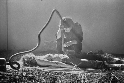 Krzysztof Zarębski, performance of "Flowers", Women's League Club, Warsaw, 1971