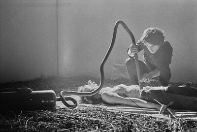 Krzysztof Zarębski, performance of "Flowers", Women's League Club, Warsaw, 1971