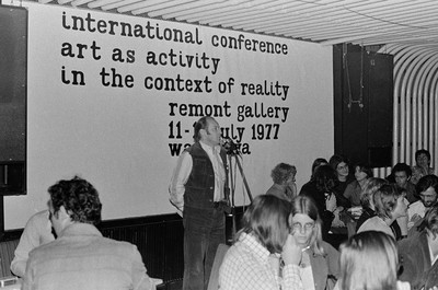Galeria Remont, konferencja, &bdquo;Art as Activity in the Context of Reality&rdquo;, Warszawa, 1977