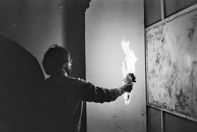 Krzysztof Zarębski, performance, Sigma Gallery, Warsaw, 1973