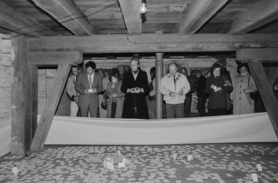 Plein-air "Work Offered", Karlino, 1987