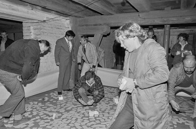 Plein-air "Work Offered", Karlino, 1987