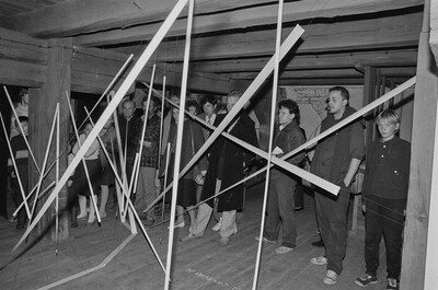 Plein-air "Work Offered", Karlino, 1987