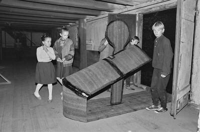 Plein-air "Work Offered", Karlino, 1987