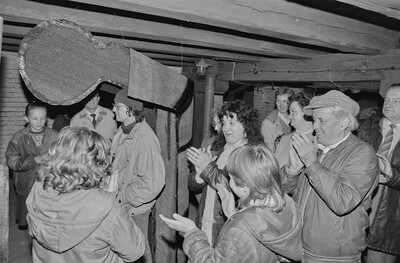 Plein-air "Work Offered", Karlino, 1987