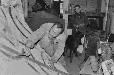 Plein-air "Work Offered", Karlino, 1987