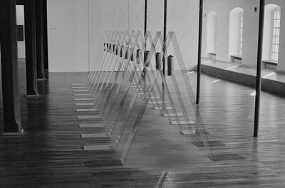 Exhibition "Construction in Process" (documentation), Ł&oacute;dź, 1990