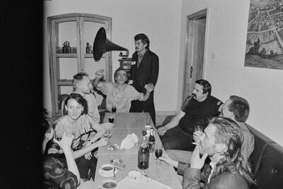 Wystawa &bdquo;Konstrukcja w procesie&rdquo; (otwarcie), Łódź, 1990