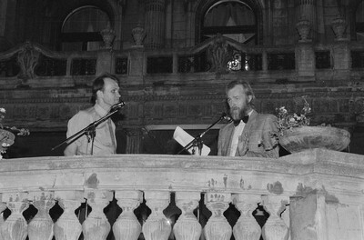 Wystawa &bdquo;Konstrukcja w procesie&rdquo; (otwarcie), Łódź, 1990