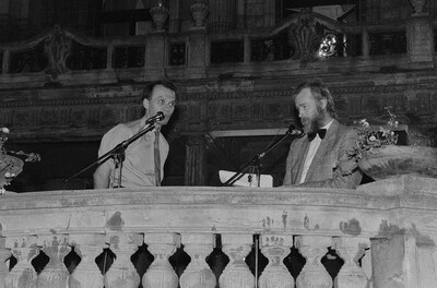 Wystawa &bdquo;Konstrukcja w procesie&rdquo; (otwarcie), Łódź, 1990