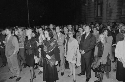 Wystawa &bdquo;Konstrukcja w procesie&rdquo; (otwarcie), Łódź, 1990