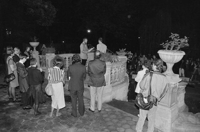 Exhibition "Construction in Process" (opening), Ł&oacute;dź, 1990